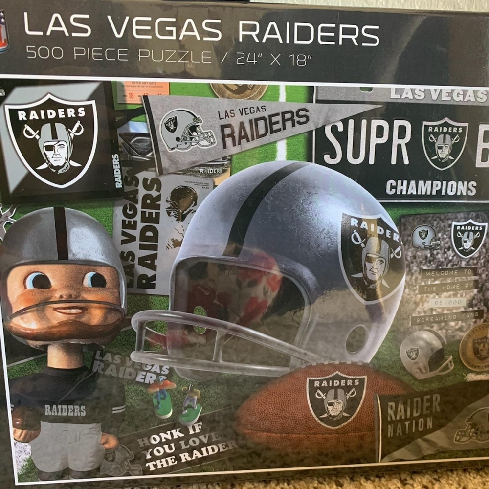 Raiders Puzzle and Drink Cozy